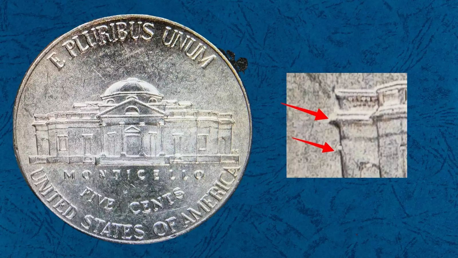 2025 Jefferson nickel struck on wrong planchet showing compressed design within smaller diameter compared to normal nickel
